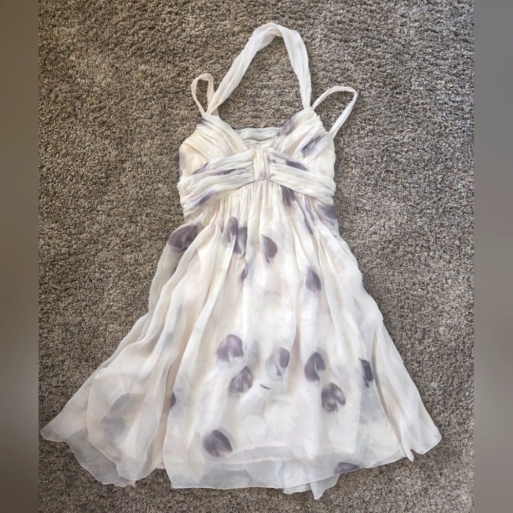 D. Exterior Designer Silk Dress, Made in Italy, size 40 IT, 4 US